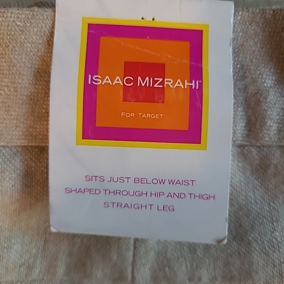 Isaac Mizrahi Wool Blend Wide Leg Khaki Tan Dress Pants Size 8 NWT - Picture 10 of 10